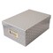 DCWV Gray Geo Photo Storage Box with Rose Gold Foil and Bookplate